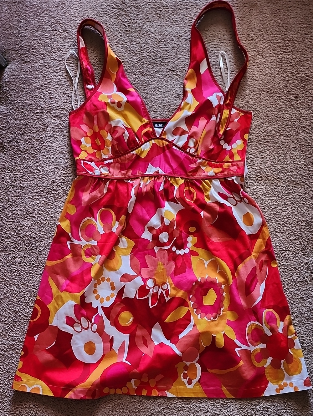 a.n.a Bright Floral Halter Sundress in Pink, Red & Yellow
